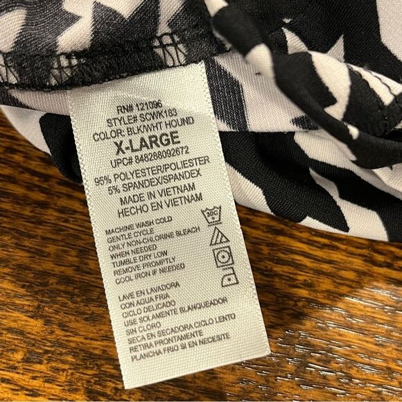 Kiara Elegant long sleeve Black and White Houndstooth Dress size extra large - Picture 11 of 13